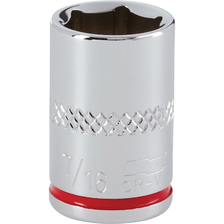 Channellock 1/4 In. Drive 7/16 In. 6-Point Shallow Standard Socket 366803